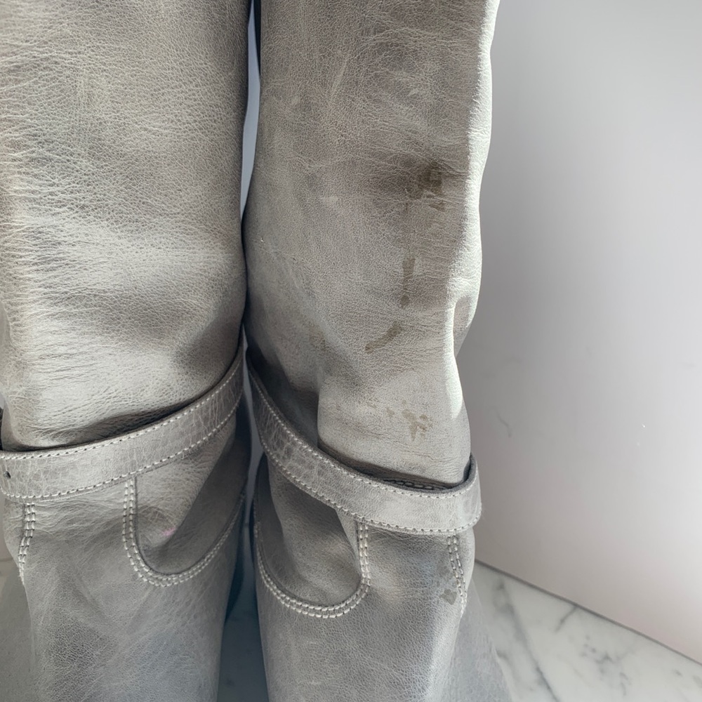 Belstaff Shannon buckled leather Grey boots - Picture 4 of 8